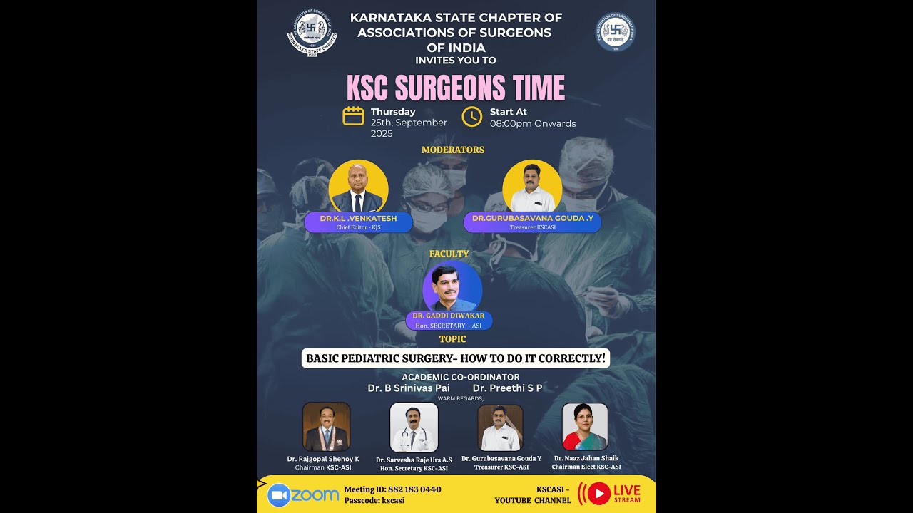 KSCASI WEBINAR – KSC SURGEON'S TIME